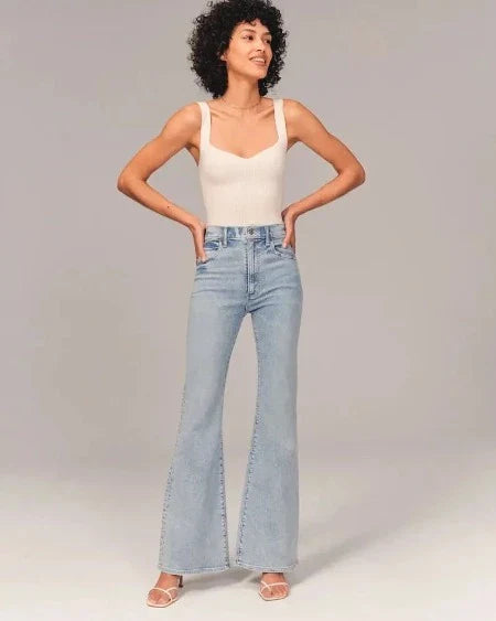 High Waist Flared Jeans