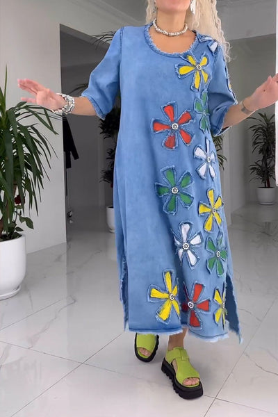 Women's dress with floral pattern