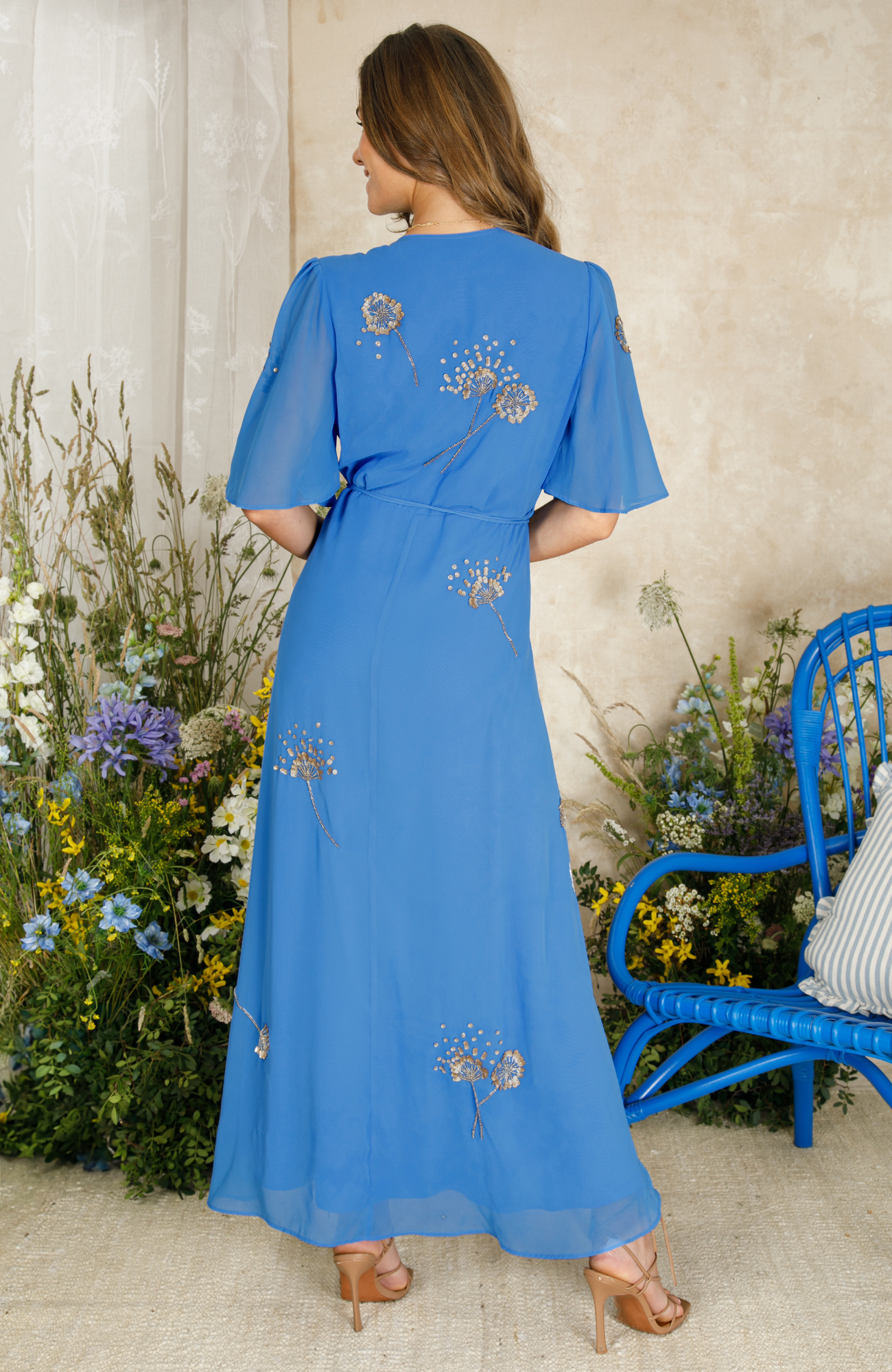 The Mallory Embellished Wrap Dress