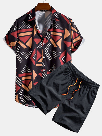 Digital Printed casual Short Sleeved Set