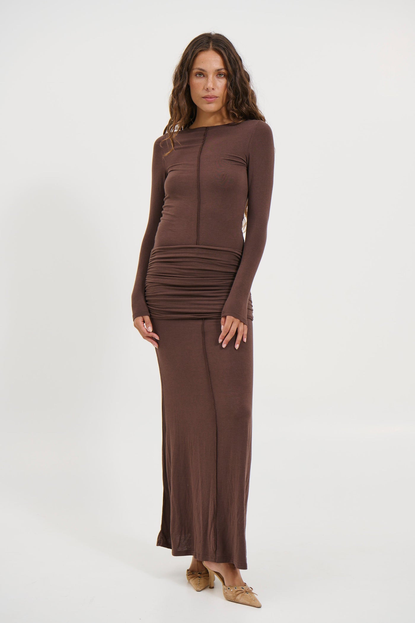 Anisa Maxi Dress Chocolate