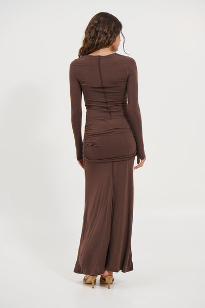 Anisa Maxi Dress Chocolate
