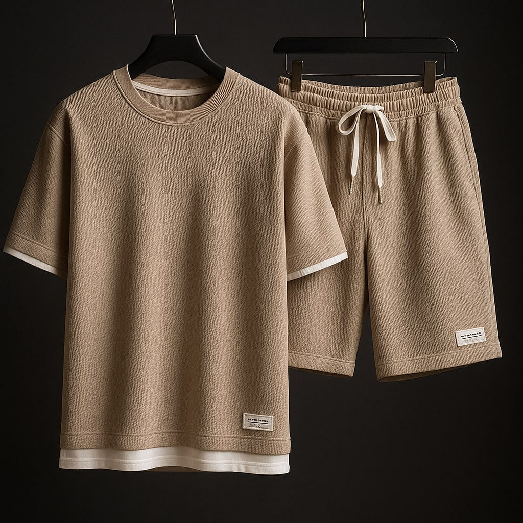Casual Waffle Knit Set