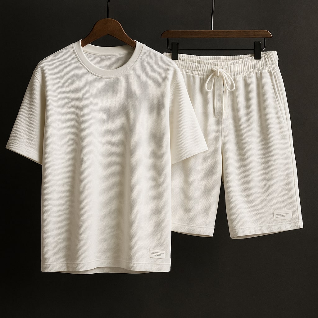 Casual Waffle Knit Set