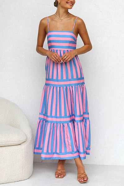 NOVARA™ | BOLD COLOR BLOCK MAXI DRESS