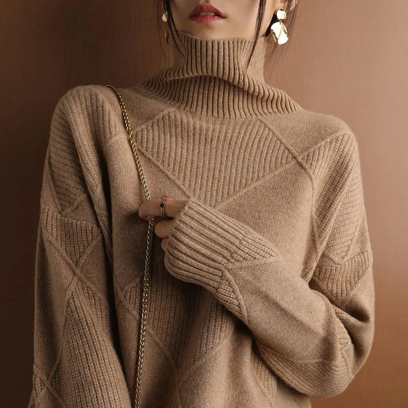 Mara™ - Comfortable soft turtleneck sweater