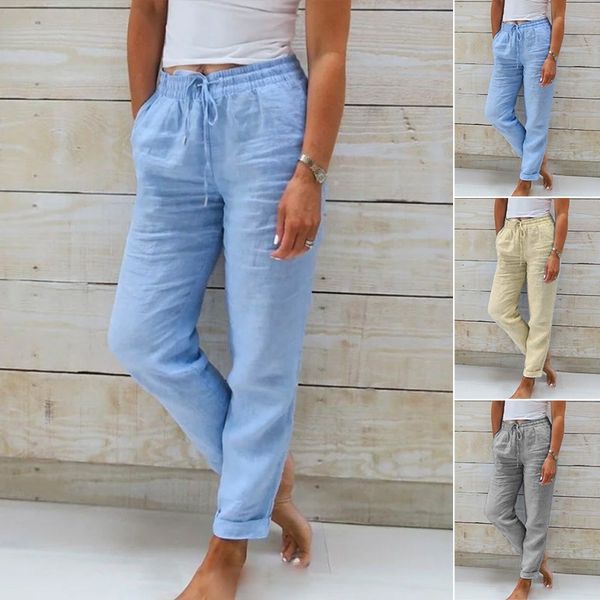 RENARA™ | RELAXED LINEN ELASTIC TROUSERS