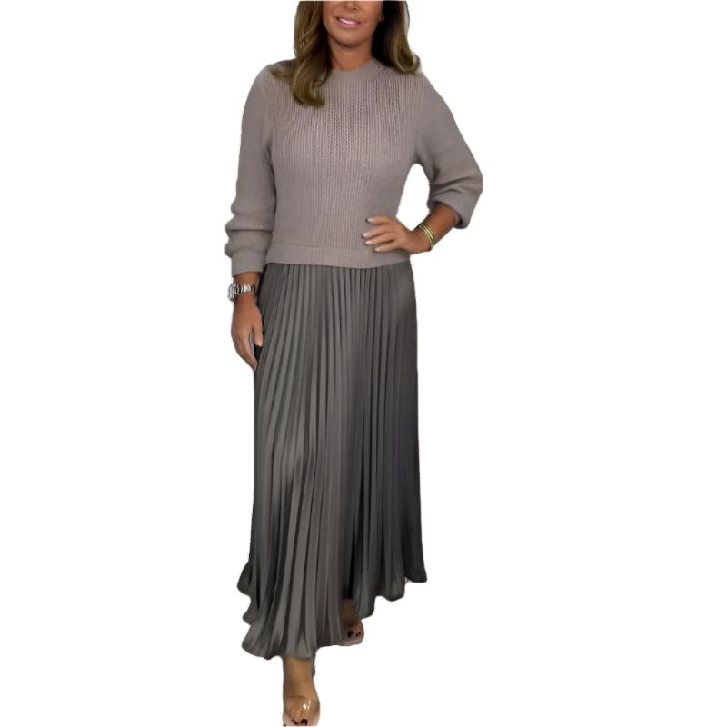 AMELIA™ | Elegant Sweater & Pleated Skirt Combo