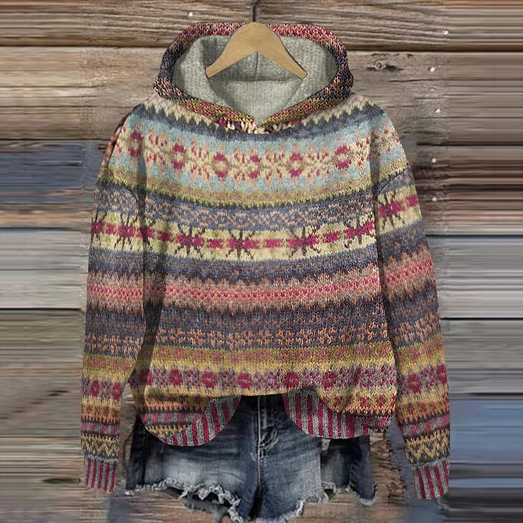 Abigail/ ETHNIC RETRO HOODIE