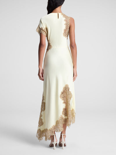 Satin and Lace Maxi Dress
