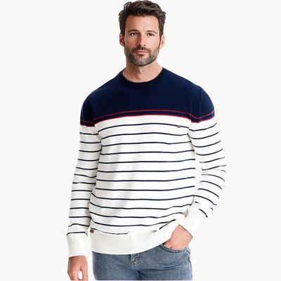 Coastal Stripe Cotton Sweater