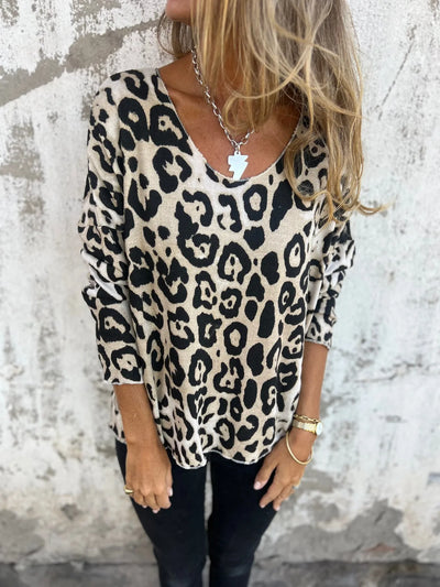 INA - ANIMAL PRINT SWEATER