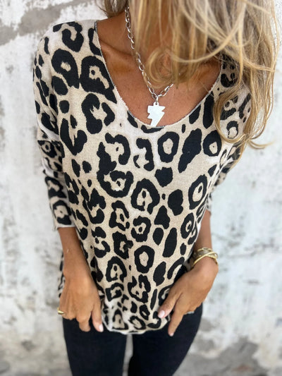 INA - ANIMAL PRINT SWEATER