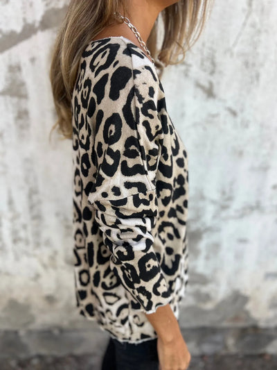 INA - ANIMAL PRINT SWEATER