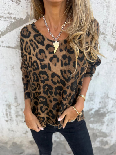 INA - ANIMAL PRINT SWEATER