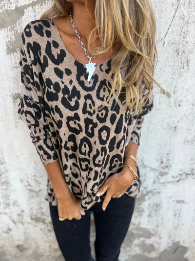 INA - ANIMAL PRINT SWEATER