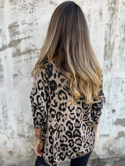 INA - ANIMAL PRINT SWEATER