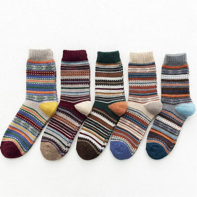 NATALIA - (5 PAIRS) WOOL BLEND SOCKS
