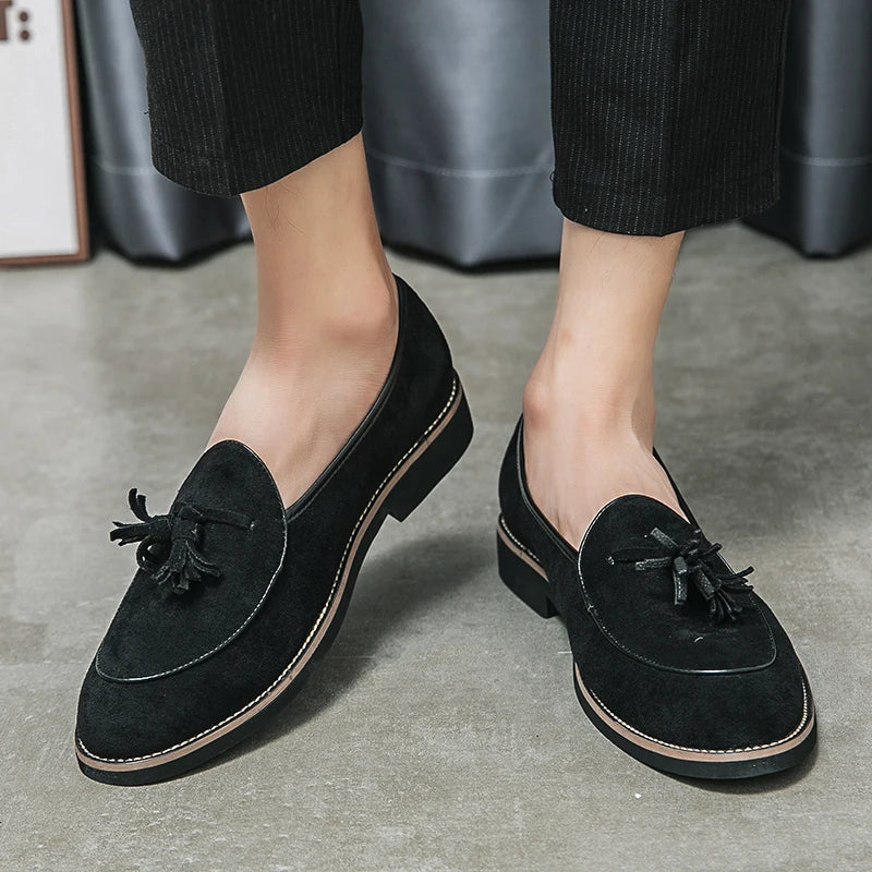 ChicTassel Suede Loafers