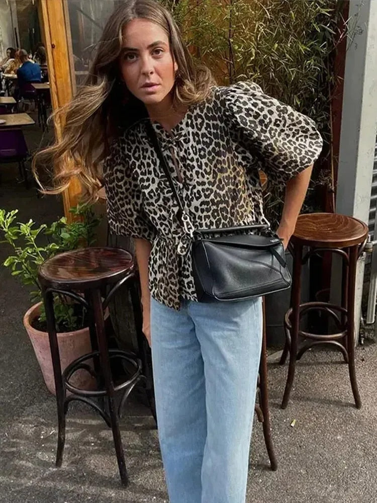 Leopard Chic Spring Top