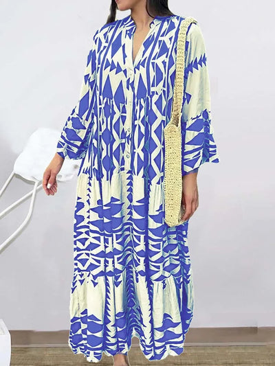 Autumn Floral Printed Dress