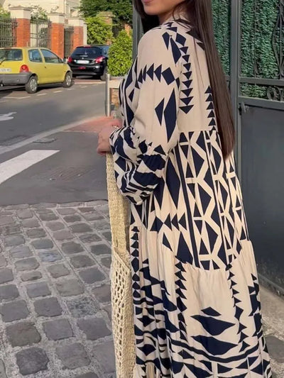 Autumn Floral Printed Dress