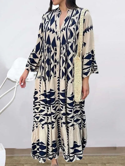 Autumn Floral Printed Dress