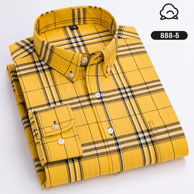 HeritageFlex Long Sleeve: Men's Slim Fit Plaid Shirt