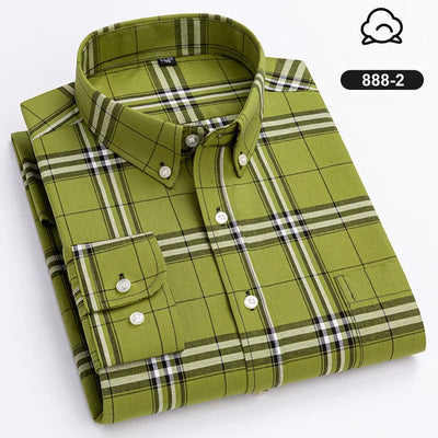 HeritageFlex Long Sleeve: Men's Slim Fit Plaid Shirt
