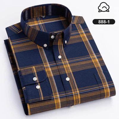 HeritageFlex Long Sleeve: Men's Slim Fit Plaid Shirt