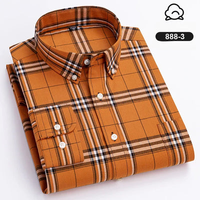 HeritageFlex Long Sleeve: Men's Slim Fit Plaid Shirt