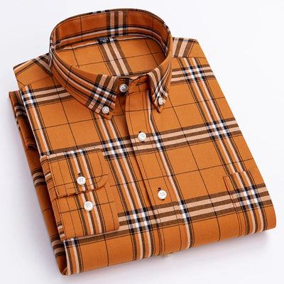 HeritageFlex Long Sleeve: Men's Slim Fit Plaid Shirt