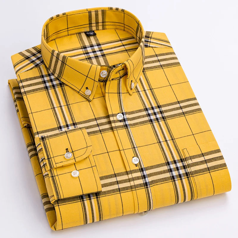 HeritageFlex Long Sleeve: Men's Slim Fit Plaid Shirt