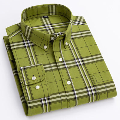 HeritageFlex Long Sleeve: Men's Slim Fit Plaid Shirt
