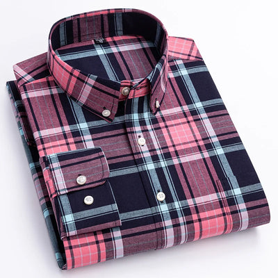 HeritageFlex Long Sleeve: Men's Slim Fit Plaid Shirt