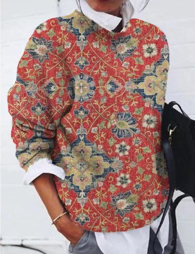 VICTORIA| ELEGANT JUMPER WITH BOHO PRINT