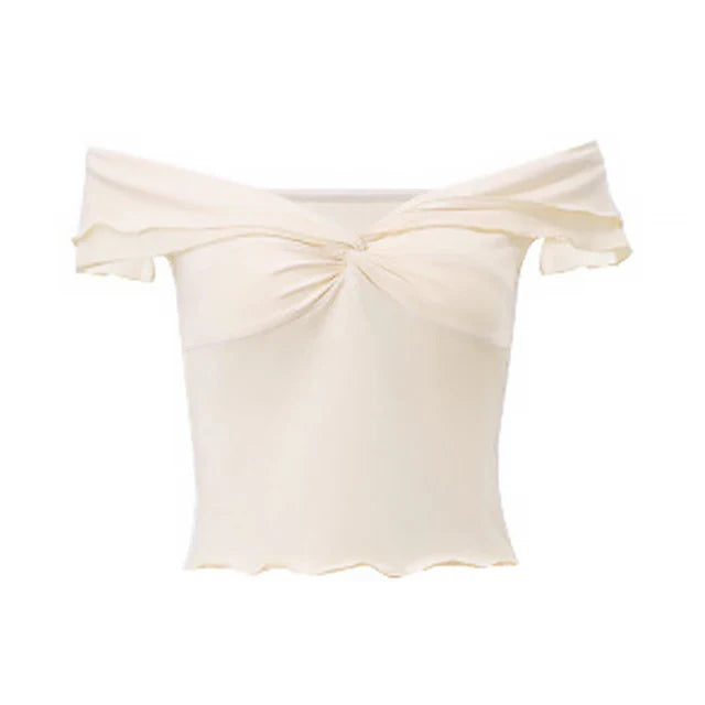 BeachBreeze Ruffle-Crop Top and Skirt Set