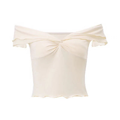 BeachBreeze Ruffle-Crop Top and Skirt Set