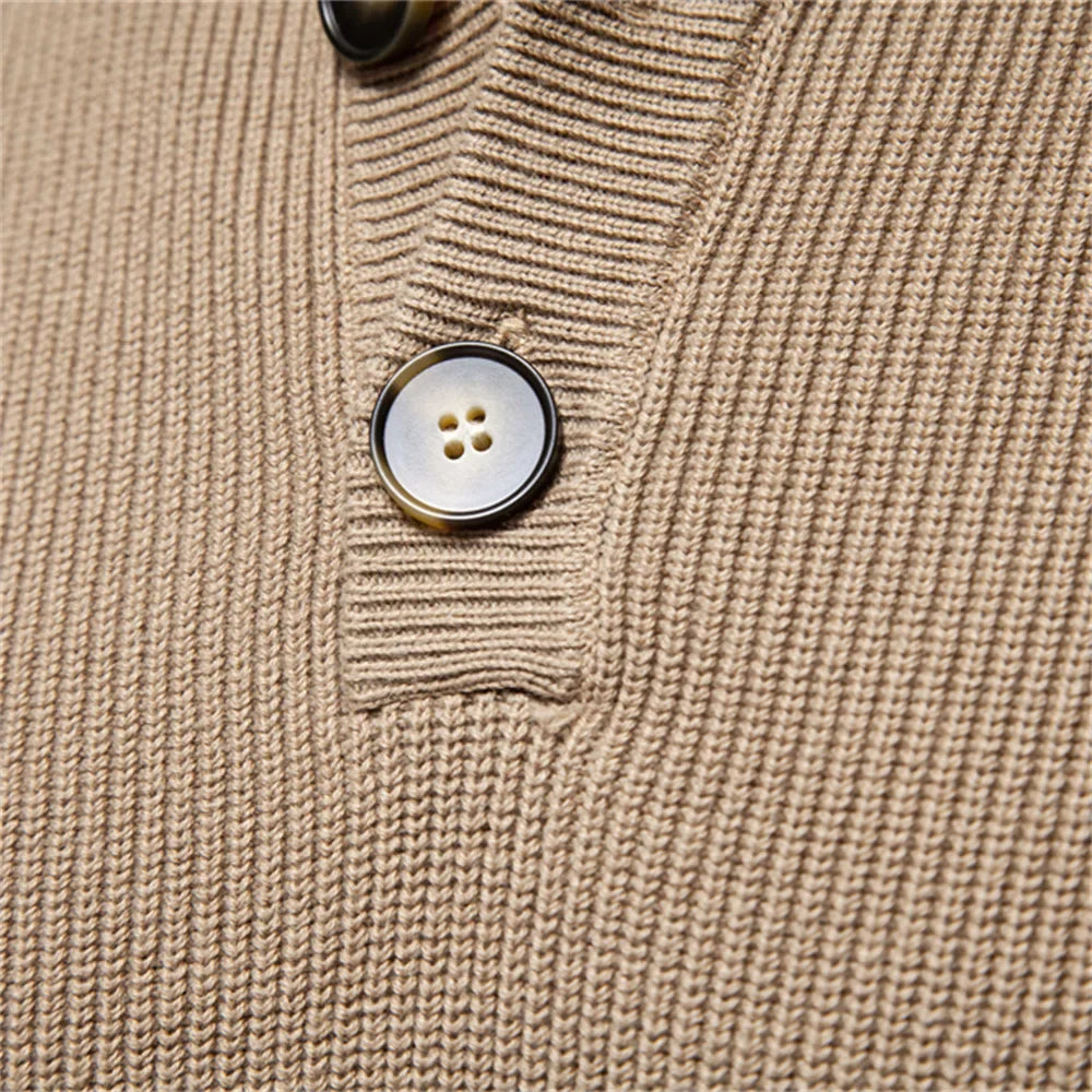 Miles Button Mockneck