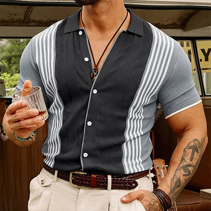 Vintage Knit Patchwork Shirt