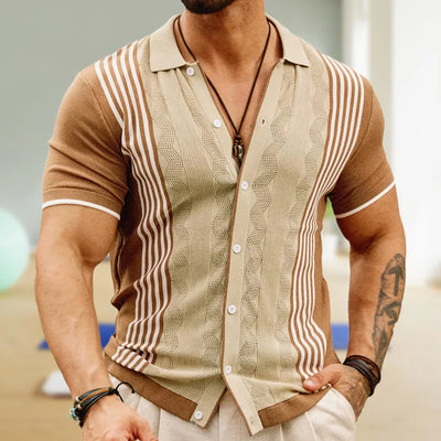 Vintage Knit Patchwork Shirt