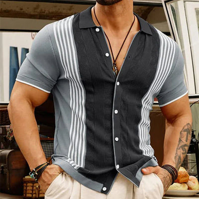 Vintage Knit Patchwork Shirt