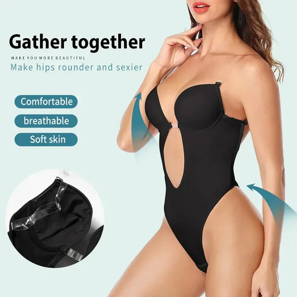 Deep V-Neck Body Shaper