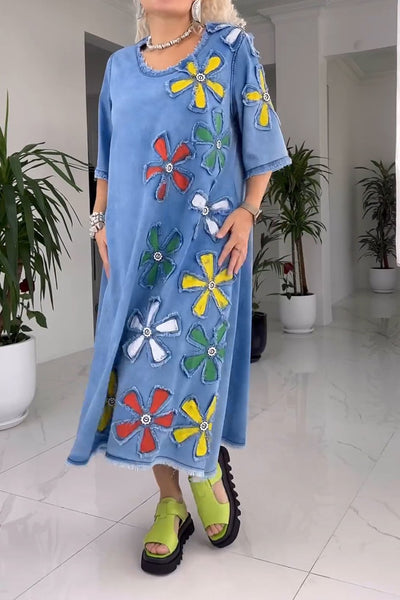 Women's dress with floral pattern