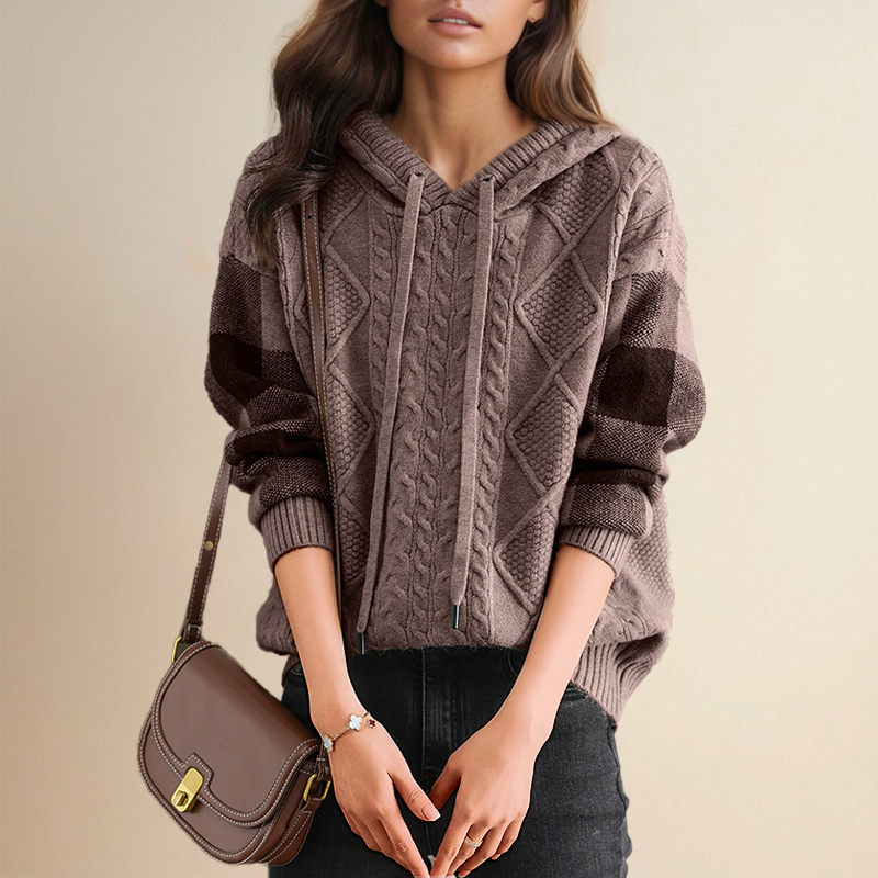 Julia  JACQUARD HOODED SWEATER