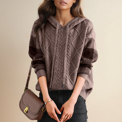 Julia  JACQUARD HOODED SWEATER