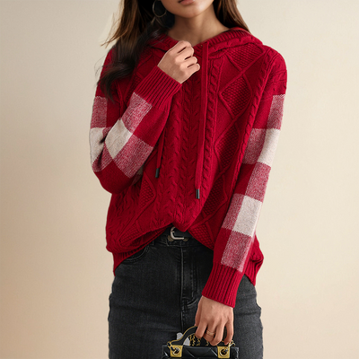 Julia  JACQUARD HOODED SWEATER