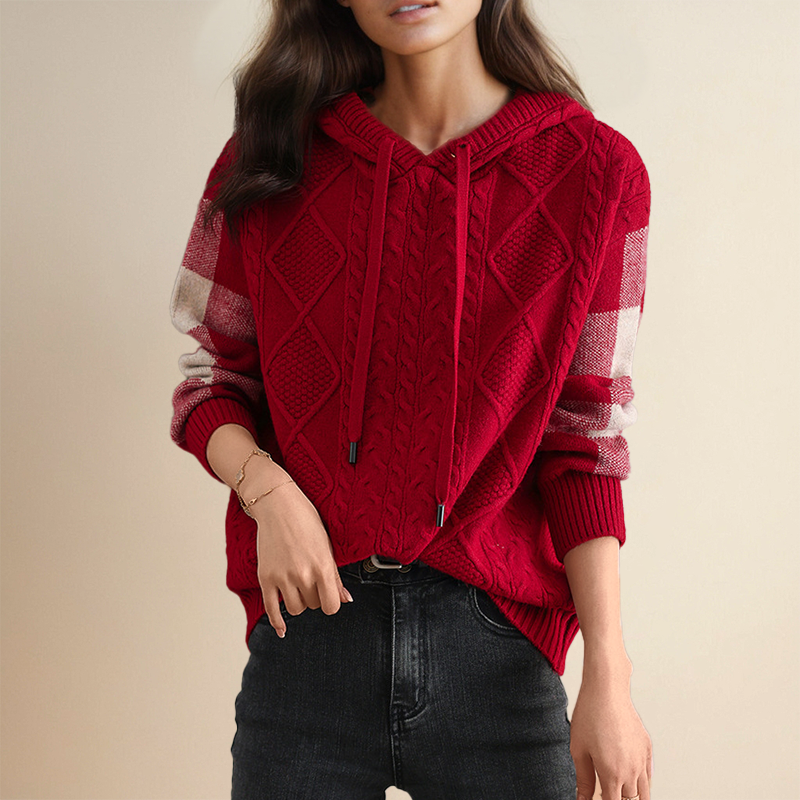 Julia  JACQUARD HOODED SWEATER