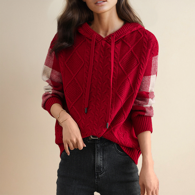 Julia  JACQUARD HOODED SWEATER