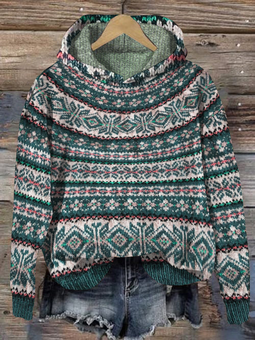 Elizabeth |  ICELANDIC STYLE KNITTED HOODIE